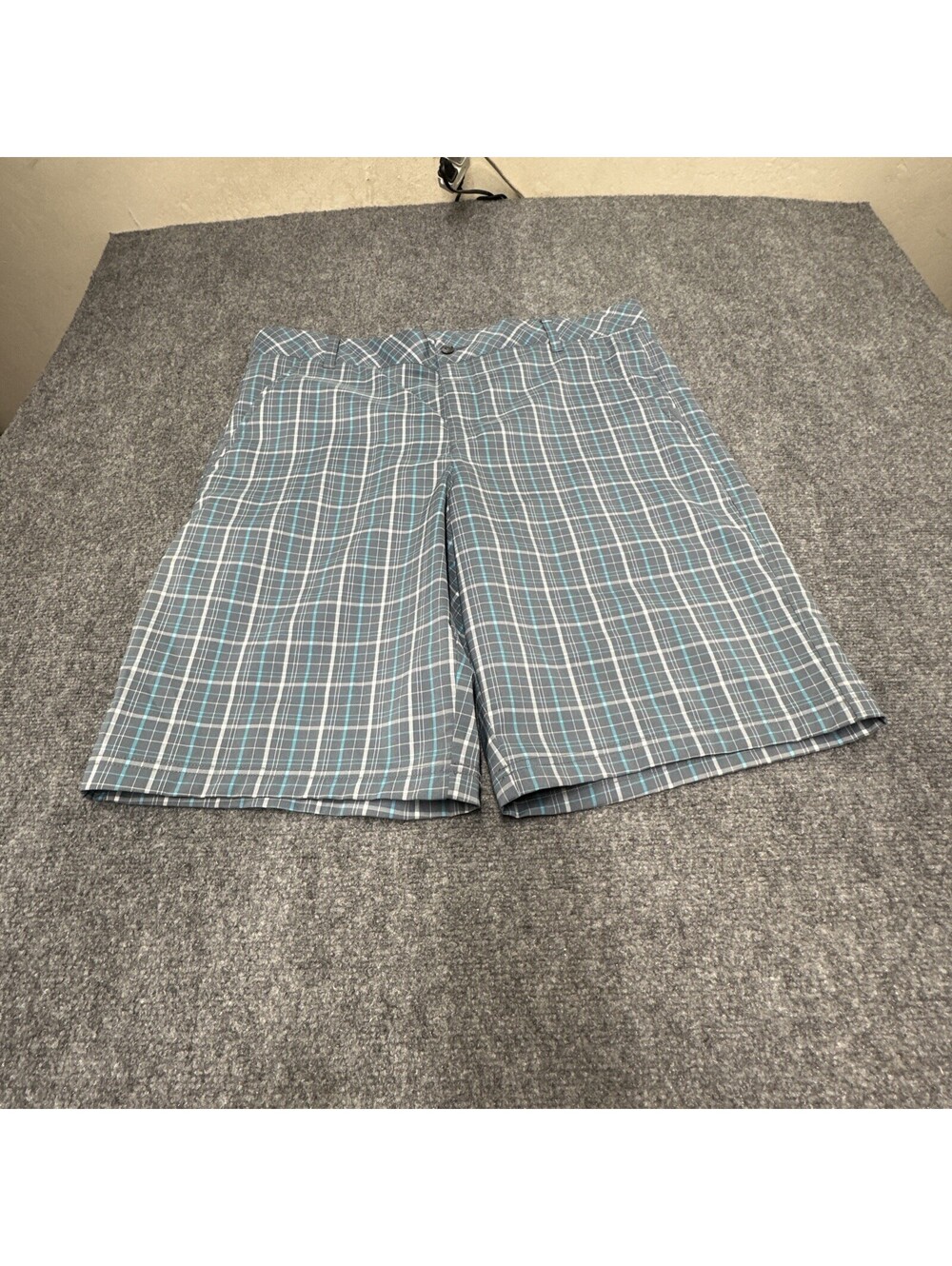 Fila Sport Golf Blue/grey Plaid Sport Golf Shorts Size 38